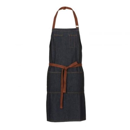 CHEF WORKS Indigo Blue Denim Memphis Bib Apron AB035-IBL-0